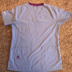 Light Blue Carhartt Scrub Top